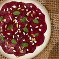 El cooksnap de poramoralhambre cuando hizo Carpaccio de Betabel con queso parmesano.