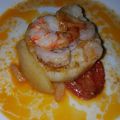 El cooksnap de Paco de la Torre cuando hizo Medallones de merluza con gambas y langostino.