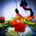 Sandipta Sinha's cooksnap of when they made পটেটো এন্ড পনির স্টাফড টমেটো গ্রেভি (Potato and paneer stuffed tomato grevy recipe in Bengali).