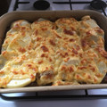 El cooksnap de gabriela pascal cuando hizo Pastel con carne molida.