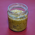 El cooksnap de Jesús Ruiz cuando hizo Pesto de aceitunas negras y pistachos.
