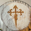 El cooksnap de Julia cuando hizo Tarta de Santiago.