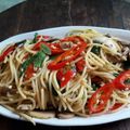 รูป Cooksnap ของ มาลี(黃細卿) เมื่อเขาทำ สปาเกตตี้ขี้เมาเห็ดเต้าหู้ทอด(เจ)