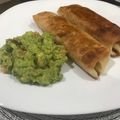 El cooksnap de Betsy baes cuando hizo Chimichangas de pollo con guacamole.