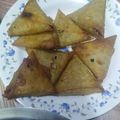 Haniya Khan's cooksnap of when they made Keemay ke Samosay.