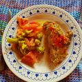 El cooksnap de Viviana Valdivia cuando hizo Solomillo a la cerveza, ensalada de apio manzana verde y nueces.