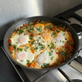 El cooksnap de Andrés Soria López-Santos cuando hizo Pisto de verduras, huevo y parmesano.
