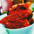 Veena Chopra का कुकस्नैप जब उन्होंने लाल मिर्च का आचार (Lal Mirch ka achar recipe in Hindi) बनाया था।