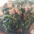 รูป Cooksnap ของ คนบ่มีค่า บ่ส่ำหมาตัวหนึ่ง เมื่อเขาทำ ผัดเผ็ดผักบุ้งไทย ใส่หมูสามชั้น