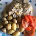 El cooksnap de Lucia Larrea cuando hizo Pollo con champiñones a la bechamel.