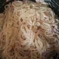 El cooksnap de Soraya Calero Vera cuando hizo Salsa carbonara estilo tagliatella.