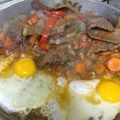 El cooksnap de Maria Pensi cuando hizo Bifes a la criolla.