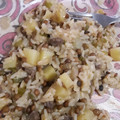 El cooksnap de Mariana cuando hizo Guiso de lentejas y arroz.