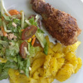 El cooksnap de edu cuando hizo Pechuga de pollo al estilo KFC.