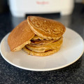 El cooksnap de Karina Della Penna cuando hizo Pancakes de avena y plátano.