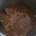 El cooksnap de Raquel Belvis cuando hizo Carrilleras de cerdo con judías verdes en olla express.