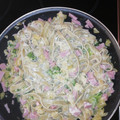 El cooksnap de Dunia Abdplm cuando hizo Tallarines cremosos de espinaca.