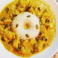 El cooksnap de Xime cuando hizo Pollo al curry con arroz integral.