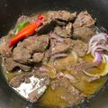 El cooksnap de Jose Diaz cuando hizo Bistec encebollado.