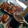 El cooksnap de Celeste Lucero cuando hizo Pancitos saborizados con salame y jamón. Ideales para el mate.