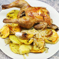 El cooksnap de LaMachin cuando hizo Picantones al horno con cítricos, ajo y tomillo.