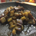 El cooksnap de Lisa Peña cuando hizo Berenjena caramelizada al ajo y cebolla.