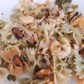 El cooksnap de MaryGlory cuando hizo Pasta con gambas y mejillones.