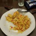 El cooksnap de pabloromon cuando hizo Arroz con pollo de azafrán pero con condimento de arroz.