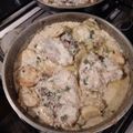 El cooksnap de Juan Carlos Gervasio cuando hizo Pata muslo de pollo al verdeo con papas noisette.