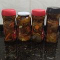 El cooksnap de Telma cuando hizo Hongos al escabeche en frascos esterilizados.