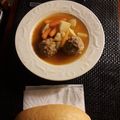 El cooksnap de Natalia cuando hizo Albóndigas de res en caldo con verduras.