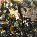 Abiodun awokunle's cooksnap of when they made Okro soup with agidi.