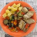 El cooksnap de Fer C cuando hizo Pollo de mar al wok con papas.