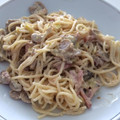 El cooksnap de Vir cuando hizo Spaguetti a la carbonara con champignons.