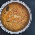 El cooksnap de Javier vicuña cuando hizo Arroz con pollo y salchichas frescas.