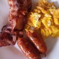 Joyce Ng'ong'a's cooksnap of when they made Bacon, bread and eggs breakfast.