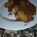 El cooksnap de Cris Tejera cuando hizo Pechugas de pollo en salsa de piña y salsa cabernet chocolate.