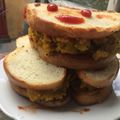 Vidhya Halvawala's cooksnap of when they made Aloo mutter toast sandwich.