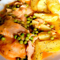 El cooksnap de Maria Jose Pagan Espejo cuando hizo Merluza con rodajas de patata y guisantes.