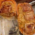 Cooksnap de Mickaelle Fauveau sur la recette Butternut farcie lardons & oignons gratinée raclette
