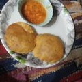 chitra bansal's cooksnap of when they made Masala potato Poori 😋Aloo poori 😋.