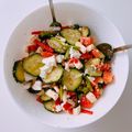 El cooksnap de Vanessa Pérez cuando hizo Ensalada Griega.