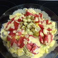 El cooksnap de Catlos cuando hizo Ensalada con salsa de mango.