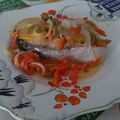 El cooksnap de Natalia Carnelli cuando hizo Salmón al horno.