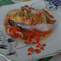 El cooksnap de Natalia Carnelli cuando hizo Salmón al horno.
