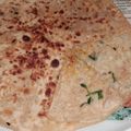 Dalaja's cooksnap of when they made Aloo Paratha.