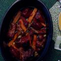 Borsbe Cooksnap-ja, amikor elkészítette a(z) Sörben párolt, sült füstölt csülök répával, medvehagymás batátapürével receptet.