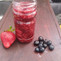 El cooksnap de Mayra Gòmez cuando hizo Mermelada de frutillas y arándanos sin azúcar 👶🏻🍓.