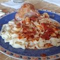 El cooksnap de Maria Gamboni cuando hizo Fideos caseros al huevo con salsa de lomo.