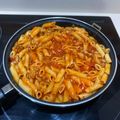 El cooksnap de henar cuando hizo Macarrones con carne picada, tomate y queso de cabra.